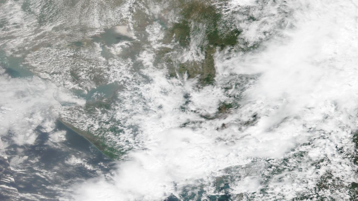 NOAA-20 satellite view of clouds over Gujarat, India, on 18 September 2026